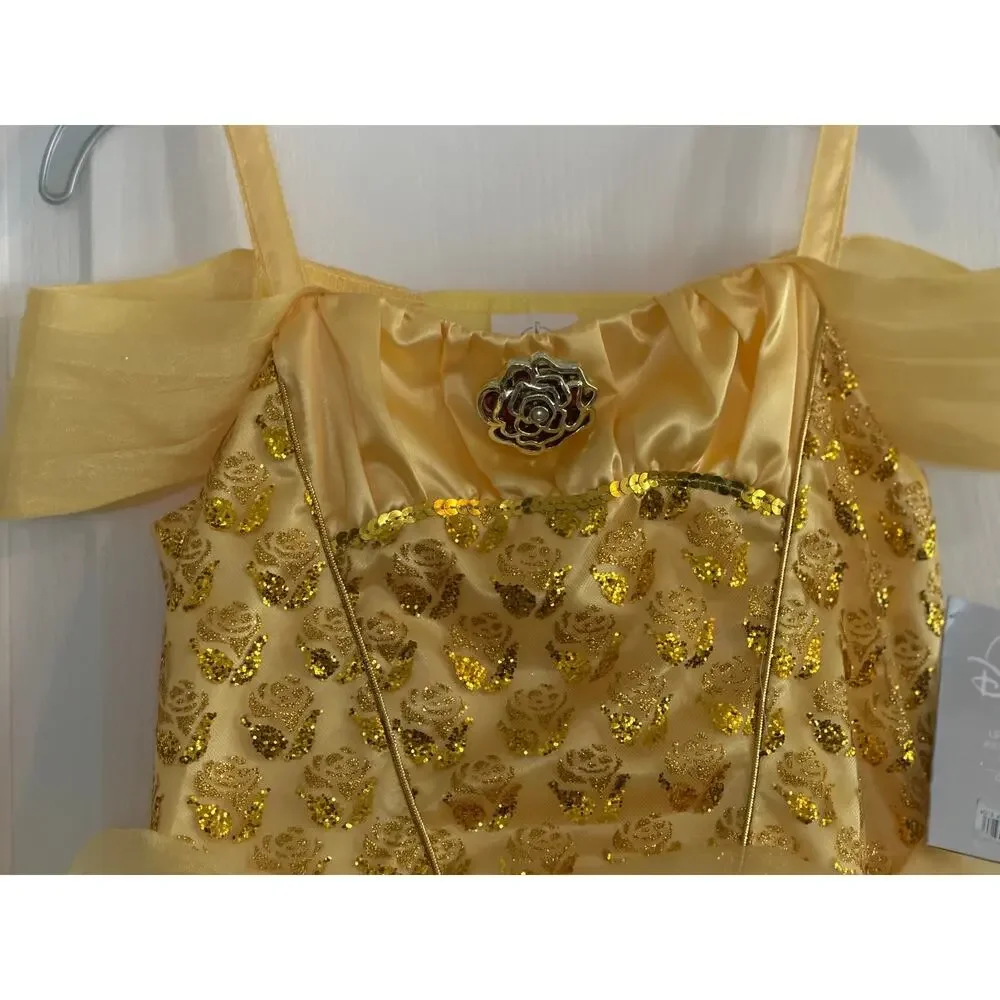 NWT Disney Parks 2020 Deluxe Princess Belle “Castle Collection” Costume Sz 9/10
